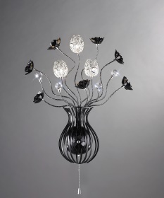 Bonita Aluminium Crystal Wall Lights Diyas Home Flush Crystal Wall Lights Bonita Aluminium Crystal Wall Lights Diyas Home Flush Crystal Wall Lights